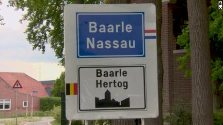 Baarle Belgian-Dutch border town 