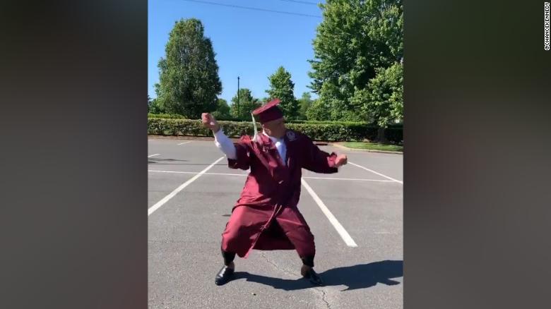 Graduates are getting creative with at-home ceremonies