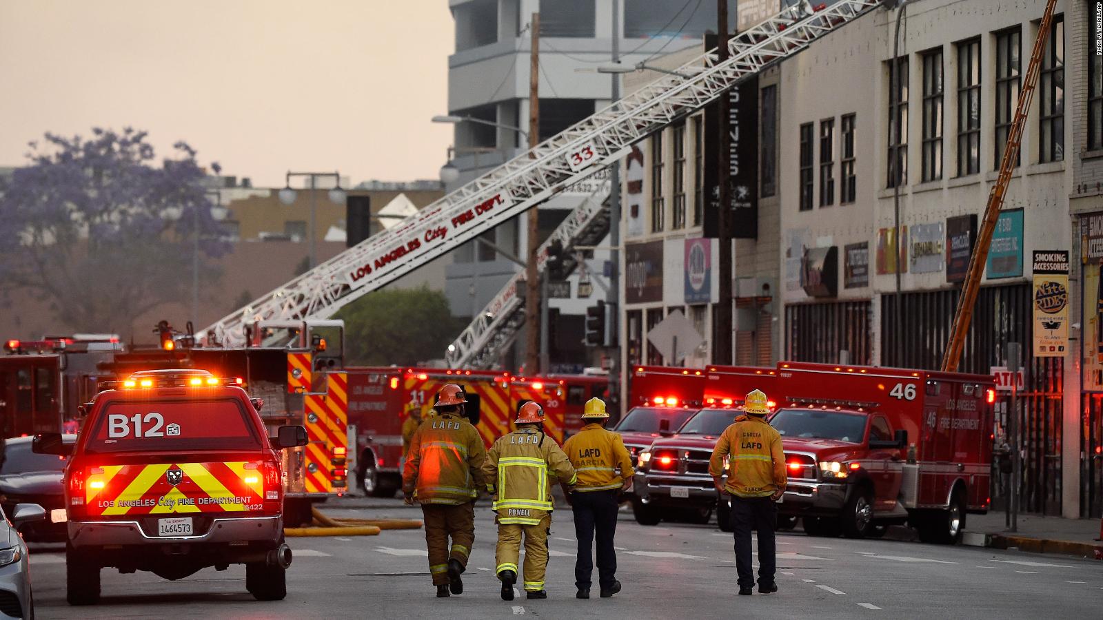 Los Angeles fire An explosion melted firefighters' helmets. 4