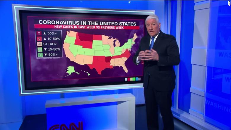 A look into coronavirus case trends as states reopen