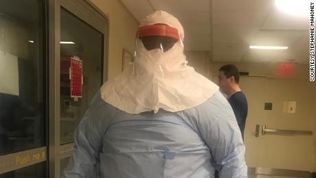 Dr. James &quot;Charlie&quot; Mahoney suited up in head-to-toe personal protective equipment to treat Covid-19 patients before eventually succumbing to the disease himself in April.