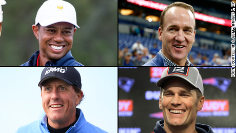 Tiger Woods And Peyton Manning Vs Phil Mickelson And Tom Brady Time Channel What To Know Cnn