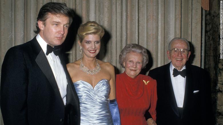 From left to right, Donald Trump, Ivana Trump, Ruth Peale and Dr. Norman V. Peale at Peale&#39;s 90th birthday party in 1988.