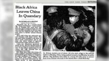 Acoperirea în New York Times a incidentului din Nanjing, în 1988.