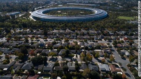 Apple Park in Cupertino cost the iPhone maker an estimated $5 billion to build. It features massive, four-story-tall windows that slide open like subway doors. The entire building rests on hundreds of steel saucers that keep it stable during earthquakes.