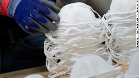 A worker at a Honeywell International Inc. factory producing N95 masks May 5, 2020, in Phoenix, Arizona. 