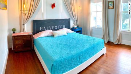 Amy Offield's beach bungalow Airbnb in Galveston, Texas.