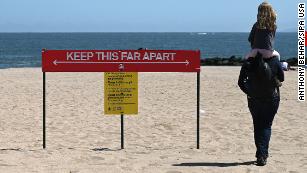 Some beaches will have police to enforce social distancing rules over Memorial Day weekend 