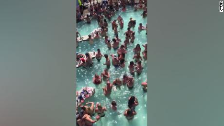 Pool party at Lake of the Ozarks in Missouri draws a packed crowd