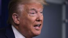 U.S. President Donald Trump makes a statement in the briefing room at the White House on May 22, 2020 in Washington, DC. President Trump announced news CDC guidelines that churches and places of worship are essential and must reopen now.