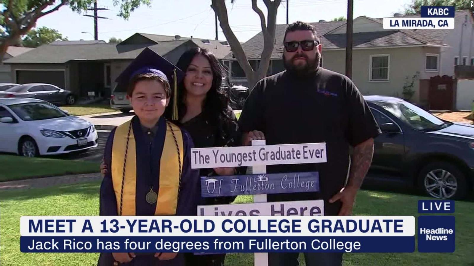 Meet The 13 Year Old Who Graduated From College With Four Associate S Degrees Cnn