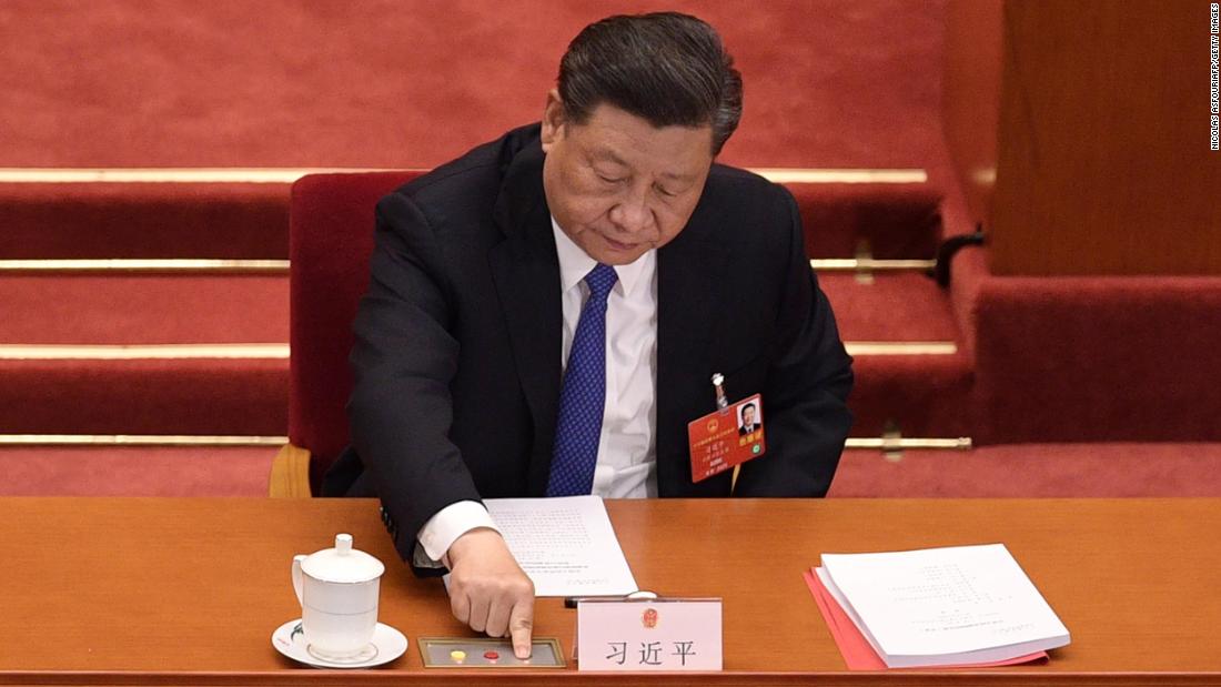 Xi votes on the proposal to draft a security law.