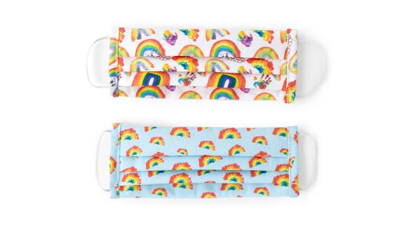 Children's Rainbow Face Coverings, Set of 2