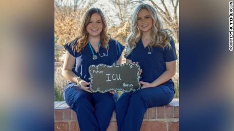 The twin sisters work together in the ICU at INTEGRIS Southwest Medical Center in Oklahoma City.