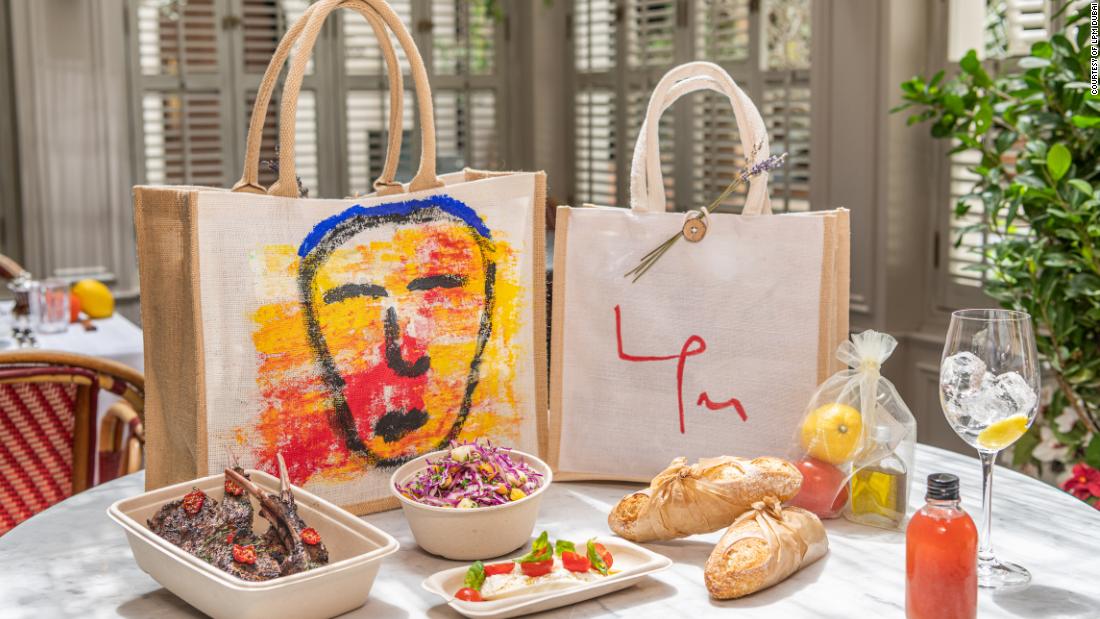 LPM&#39;s food comes in a hand-painted canvas tote, representing the artwork on the restaurant walls, and has its own Spotify playlist.
