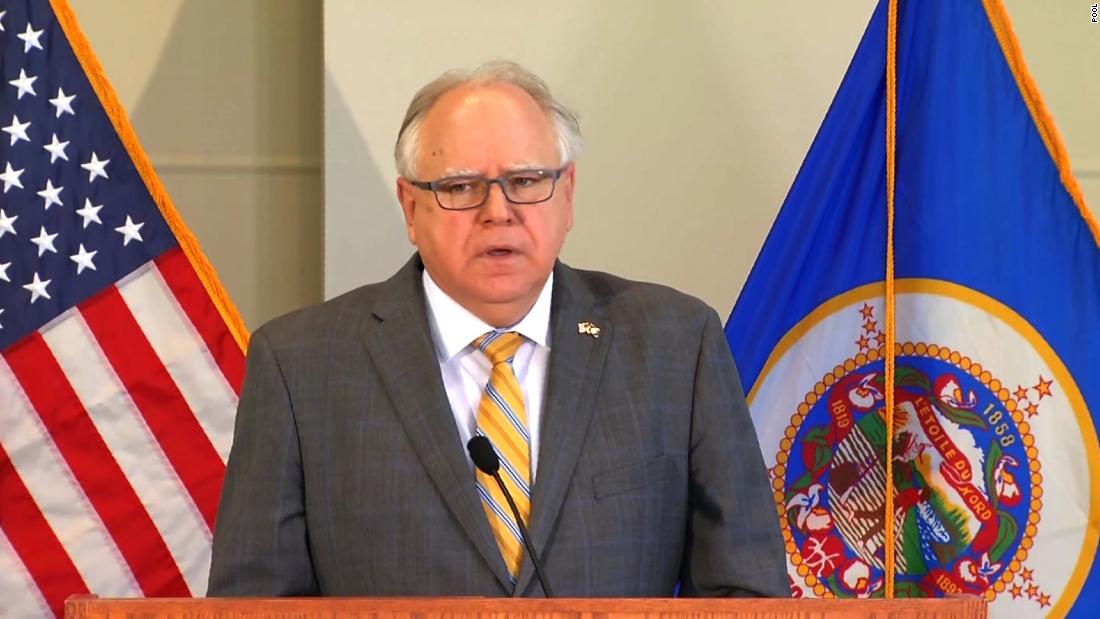 'The chapter that's been written this week is one of our darkest chapters,' Gov. Walz said during a presss conference