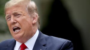 WASHINGTON, DC - MAY 29:  U.S. President Donald Trump speaks about U.S. relations with China, at the White House May 29, 2020 in Washington, DC. President Trump did not take questions regarding the current situation in Minneapolis following the death of George Floyd and todays arrest of Derek Chauvin the former Minneapolis police officer who knelt on Floyd's neck for an extended time causing him to die.