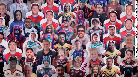 Fans can pay to have cardboard cutouts of themselves places around NRL grounds.