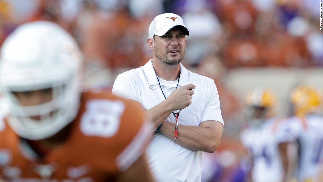 Texas football coach Tom Herman talks about the double standard he says fans have for black student-athletes