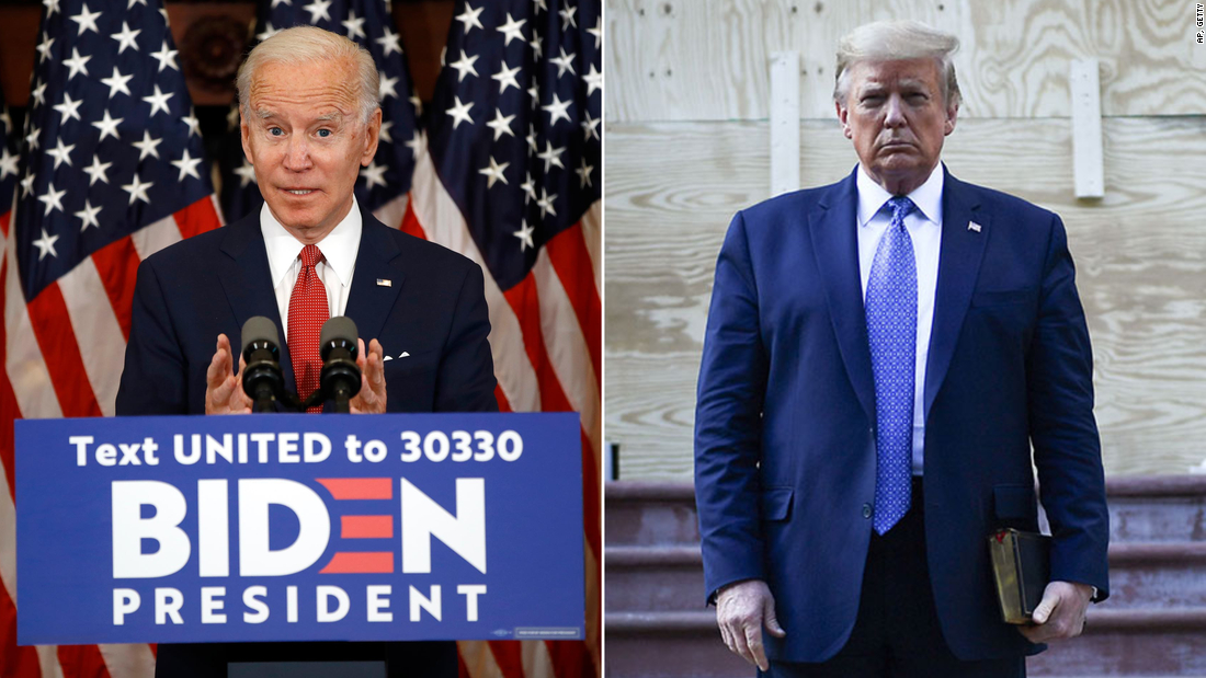 Trump's Tulsa rally and Biden's social distancing show differences in campaigning amid a pandemic