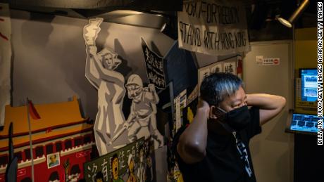 Lee Cheuk-yan, chairman of the Hong Kong Alliance in Support of Patriotic Democratic Movements, is seen standing at the June 4 Museum, dedicated to the 1989 Tiananmen Square crackdown on May 20, 2020 in Hong Kong.