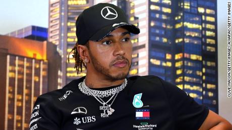 MELBOURNE, AUSTRALIA - MARCH 12: Lewis Hamilton of Great Britain and Mercedes GP looks on during a press conference during previews ahead of the F1 Grand Prix of Australia at Melbourne Grand Prix Circuit on March 12, 2020 in Melbourne, Australia. (Photo by Clive Mason/Getty Images)