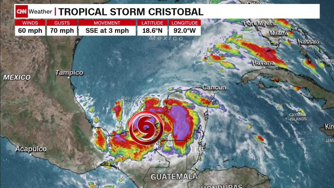 Tropical Storm Cristobal makes a first Mexican landfall - CNN Video