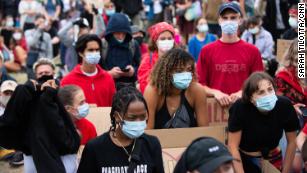 Demonstrators gather in Hyde Park on Wednesday.