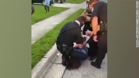 Cell phone footage shows a closer image of the arrest.