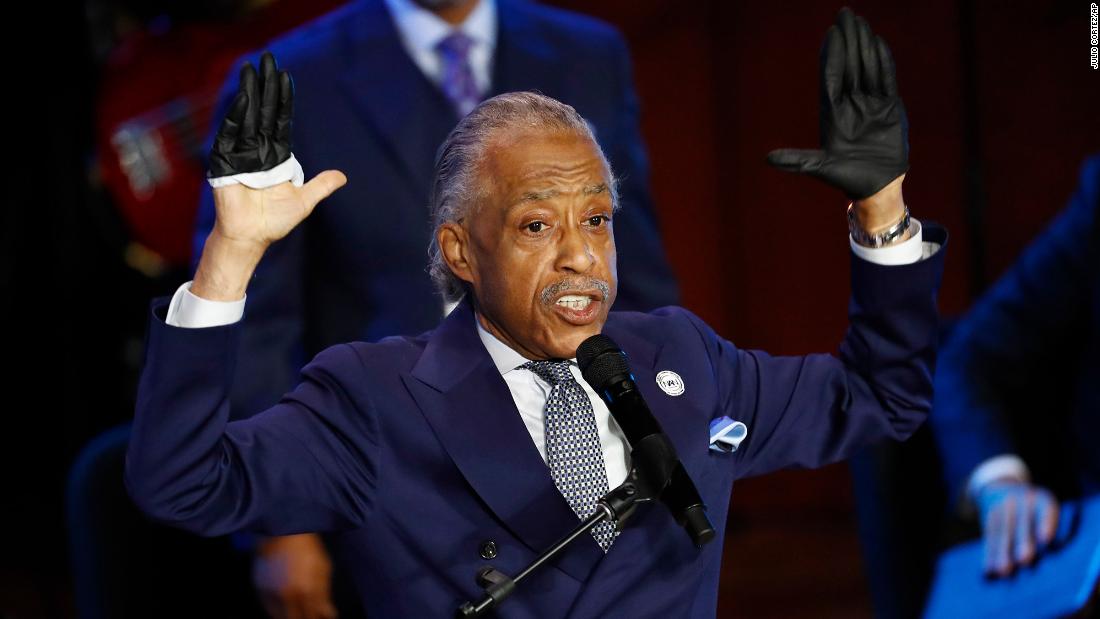 The Rev. Al Sharpton delivers a eulogy at Thursday&#39;s memorial. &quot;George Floyd should not be among the deceased,&quot; &lt;a href=&quot;https://www.cnn.com/us/live-news/george-floyd-protests-06-04-20/h_51321f34d54548a9182bad81887f2a3d&quot; target=&quot;_blank&quot;&gt;Sharpton said.&lt;/a&gt; &quot;He did not die of common health conditions. He died of a common American criminal-justice malfunction.&quot;