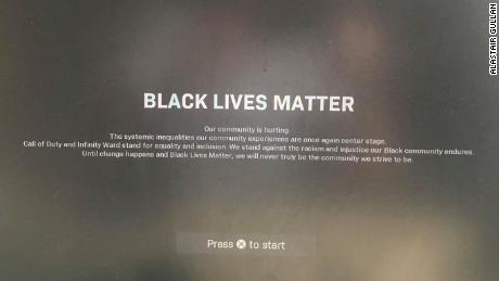 A message supporting Black Lives Matter is displayed at the start of new updates of &quot;Call of Duty: Modern Warfare.&quot;