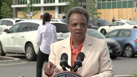 Chicago Mayor Lori Lightfoot speaks during a press conference in Chicago on June 5.