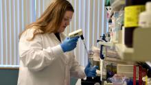Kristen Pascal, a scientist with Regeneron, is working on an antibody therapy to treat and possibly prevent Covid-19.