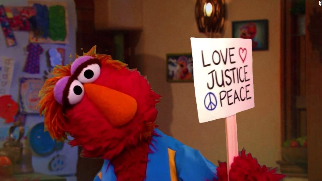 Elmo and his dad Louie talk about racism and why people protest - CNN Video