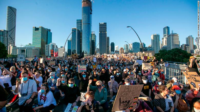 Activists in Brisbane on Saturday.