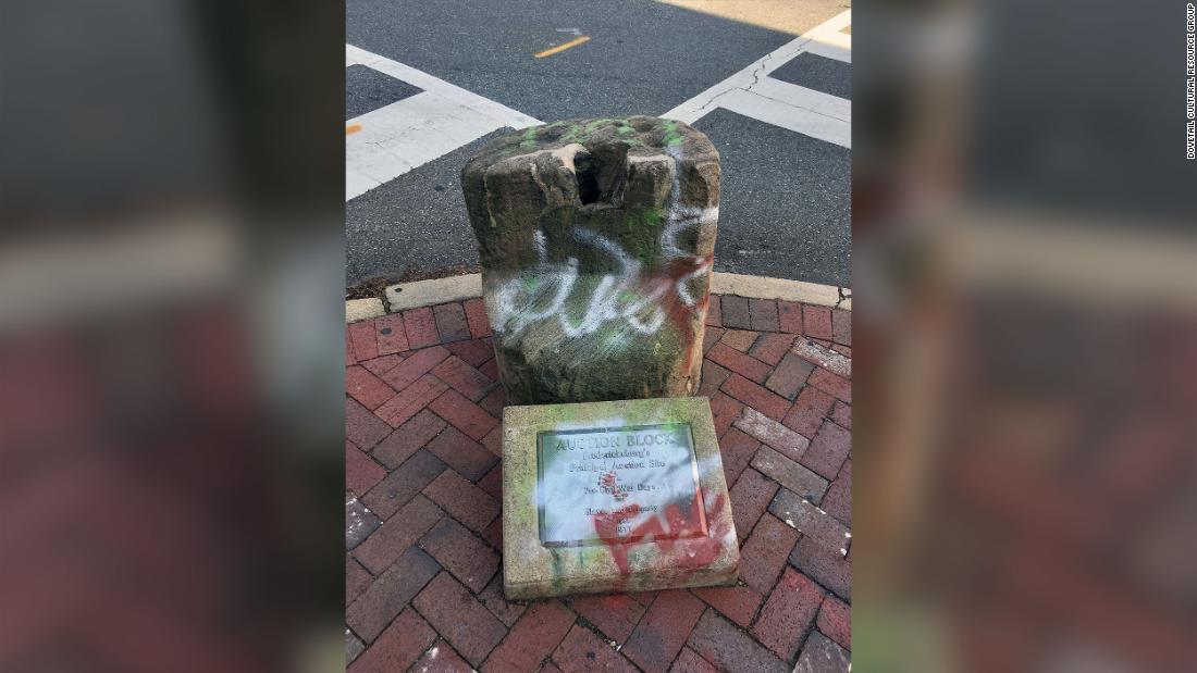 City finally removes its 800-pound slave auction block