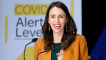 WELLINGTON, NEW ZEALAND - JUNE 08: Prime Minister Jacinda Ardern speaks to media during a post cabinet press conference at Parliament on June 08, 2020 in Wellington, New Zealand. Prime Minister Jacinda Ardern announced that New Zealand will move to COVID-19 Alert Level 1 at midnight on June 8. Alert Level 1 will see people return to work, school, sports events and domestic travel without restrictions. There will also no longer be any restrictions on numbers at mass gatherings. Controls at the borders will remain in place for all people entering New Zealand, including health screening and testing for all arrivals, and mandatory 14-day managed quarantine or isolation. There are no longer any active cases of COVID-19 in New Zealand. (Photo by Hagen Hopkins/Getty Images)