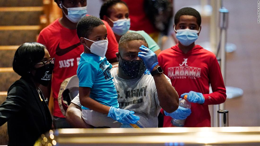 People visit Floyd&#39;s casket on Monday.