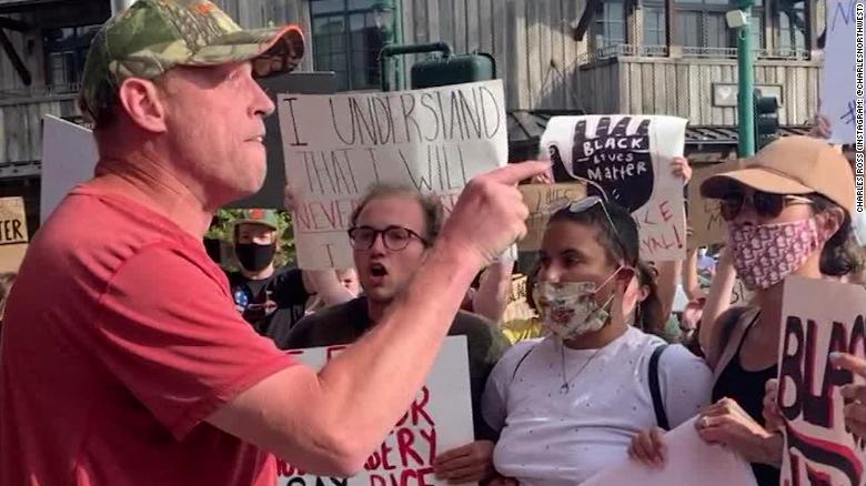 He Showed Up Angry At A Black Lives Matter Protest She Showed How To Stare Him Down Cnn