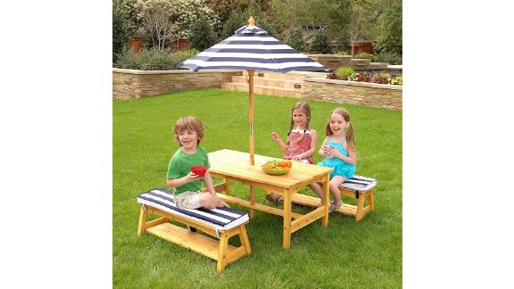 Set of KidKraft outdoor tables and chairs
