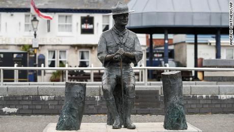 The statue of Baden-Powell will be removed Thursday.