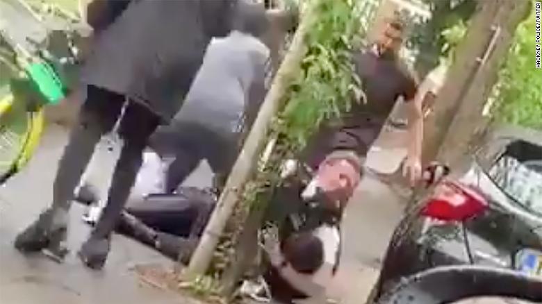 Video shows alleged assault on London police officers