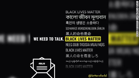 Letters for Black Lives have been translated into over two dozen languages. 