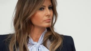 US First Lady Melania Trump attends the Federal Partners in Bullying Prevention (FPBP) Cyberbullying Prevention Summit at the US Health Resources and Services Administration building in Rockville, Maryland, August 20, 2018, as part of her &quot;Be Best&quot; campaign.