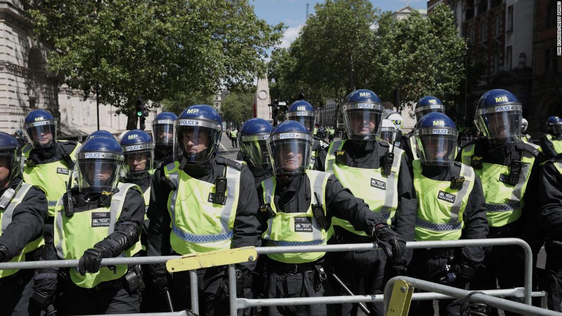 London protests Scores arrested after farright groups target anti