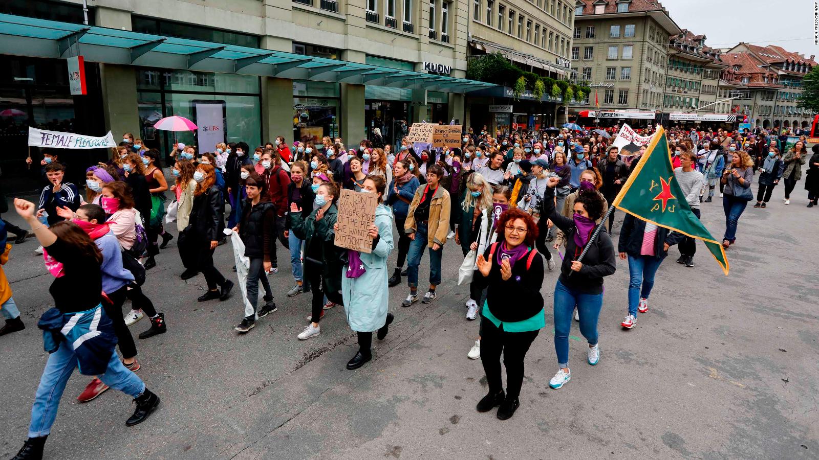 Swiss Women Stage Scream In For Equality Cnn