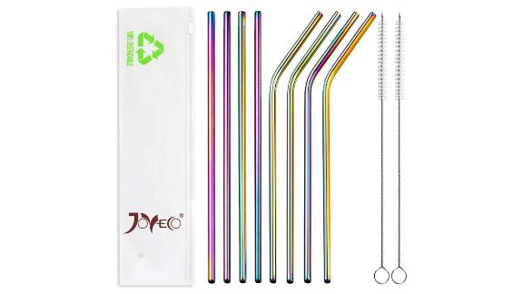 Reusable Multi-Colored Stainless Steel Straws