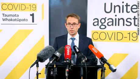 Director-General of Health Dr Ashley Bloomfield speaks to media during a press conference at the Ministry of Health on June 16 in Wellington, New Zealand.