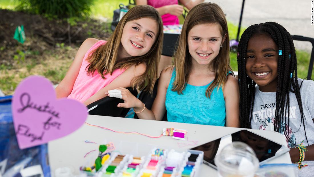 A 9-year-old and her friends have raised nearly $100,000 selling bracelets to help black-owned businesses