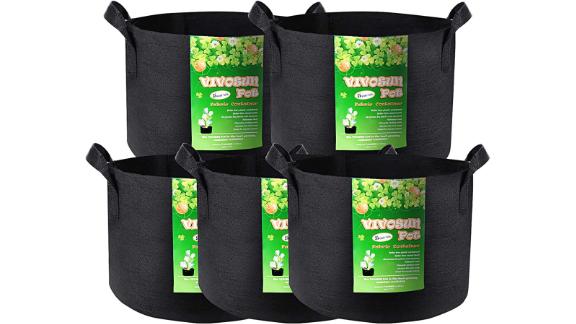 5-Pack 5 Gallon Grow Bags 